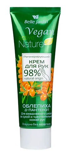 Крем Belle Jardin Vegan Active Natural для рук Регенерирующий 85мл (облепиха+Д пантенол)