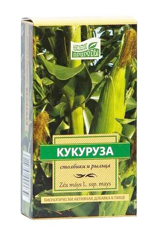 Кукурузные столбики с рыльцами 30г сырье растительное измельченное