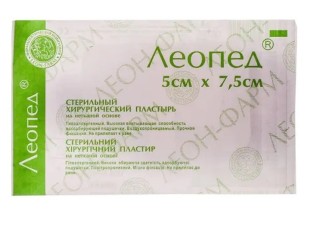 Лейкопластырь Леопед 5см х 7.5см на нетканой основе стерильный