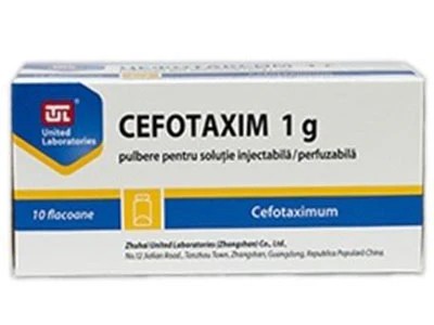 Цефотаксим 1г №10 пор. для пригот. р-ра для инъекций/инфузий