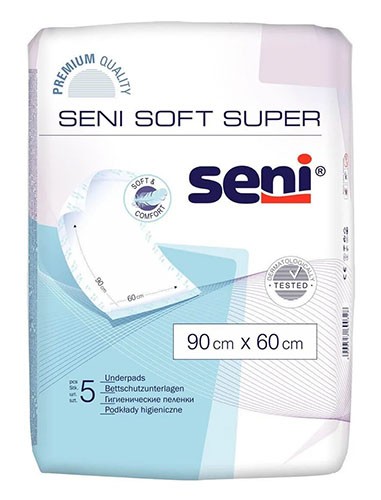 Пеленки Сени 90 х 170 SOFT SUPER №5 с боковыми крыльями