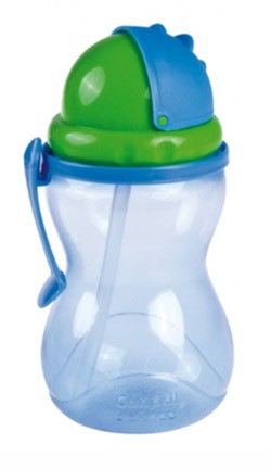 CANPOL - Поильник спортивный с силиконовой трубочкой 370мл (Голубой)