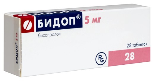 Бидоп 5 мг №28 таб. (Бисопролол)