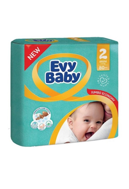 Подгузники Эви Бэби Джамбо №2 (80 шт) Мини