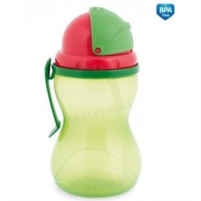 CANPOL - Поильник спортивный с силиконовой трубочкой 370мл (Зеленый)