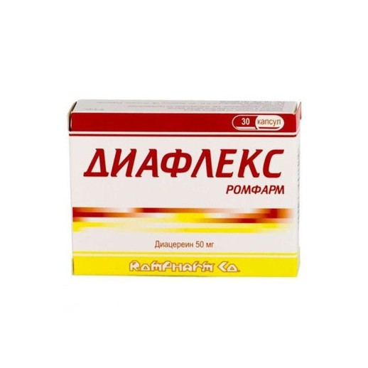 Диафлекс 50мг №30 капс. НПВС (диацереин)