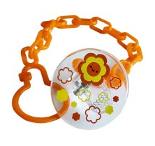 Прищепка-держатель для соски-пустышки с цепочкой серии Будь здоров! арт.1001