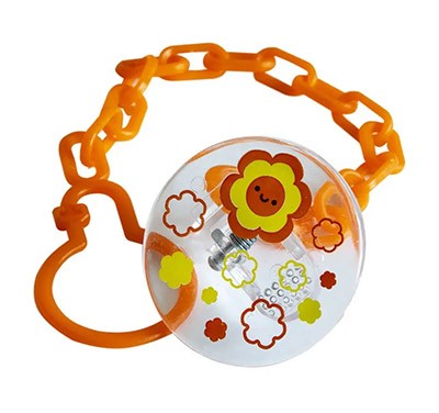 Прищепка-держатель для соски-пустышки с цепочкой серии Будь здоров! арт.1001