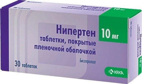 Нипертен 10 мг №30 таб. (Бисопролол)