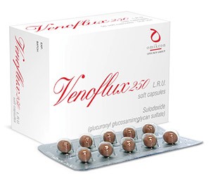 Венофлюкс 250 ЛE №50 капс.мягк.(Сулодексид)