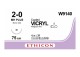 Викрил 2/0 с колющей иглой 36мм 1/2 окр (0,75м) W9140 фиолетовый