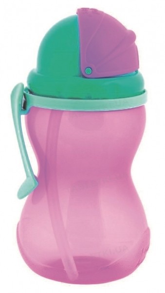 CANPOL - Поильник спортивный с силиконовой трубочкой 370мл (Розовый)