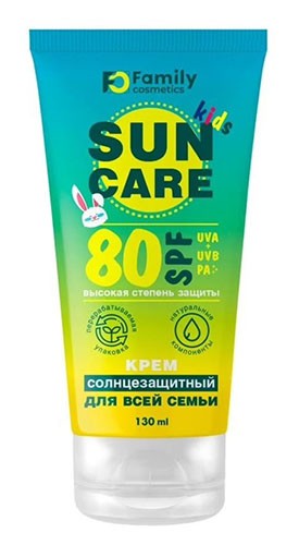 Солнце FAMILY SUN Крем солнцезащитный SPF 80+ 130мл (для всей семьи)