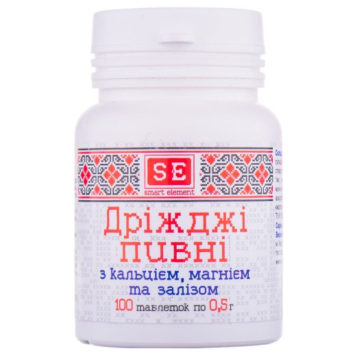 Пивные дрожжи с Кальцием, Магнием, Железом 0,5г №100