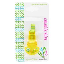 Прищепка-держатель для соски-пустышки с цепочкой серии Будь здоров! арт.4001