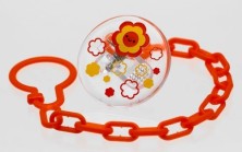 Прищепка-держатель для соски-пустышки с цепочкой серии Будь здоров! арт.4001