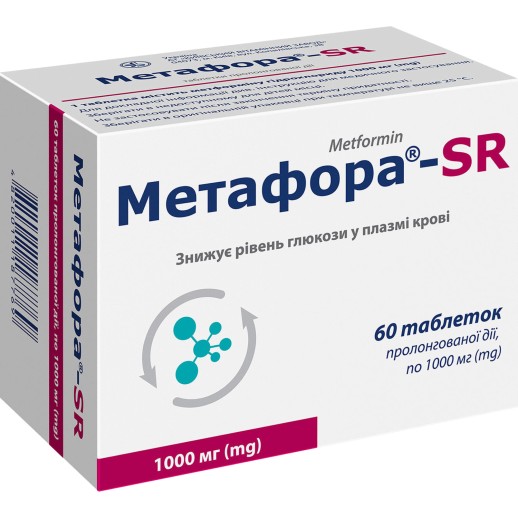 Метафора 1000мг №60 таб (Метформин)