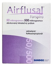 ЭрФлюСал Форспиро 50мкг/500мкг 60 доз  пор.для ингаляций (ингалятор) (Сальметерол+Флютиказон)