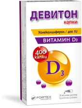 ФОРТЕКС - Девитон Витамин D3-400ME 20мл капли, р-р д/приема внутрь