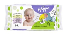 Салфетки влажные Happy №64 Шелк и Хлопок