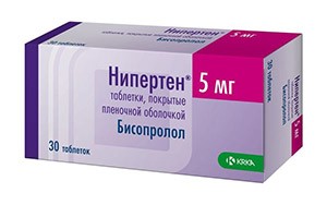 Нипертен 5 мг №30 таб (бисопролол)