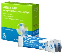 Алесорб 10г №18 пак., гель для приема внутрь (Энтеросорбент гель Эрциг)