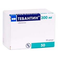Тебантин 300мг №50 капс. (габапентин) противоэпилептическое ср-во