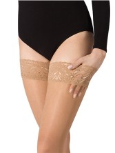 Чулки компрессионные размер 4 (2 компр.прозрачные с ажурным верхом) JW-222 (ПАРА)