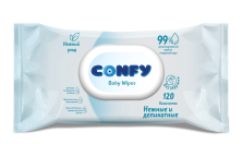 CONFY - Салфетки влажные Sensitive №120 с крышечкой