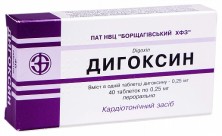 Дигоксин 0 25 мг №40 таб