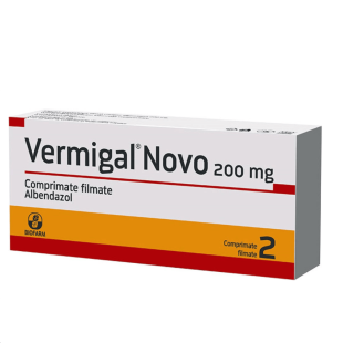 Вермигал Ново 200мг №2 таб.п/п/о (Альбендазол)