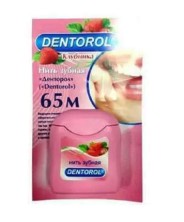 Зубная нить Денторол (клубника) вощеная 65м