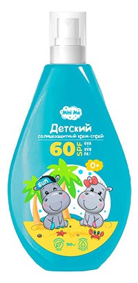 Солнце Mini Mi Крем-спрей детский солнцезащитный SPF 60 150мл (0+)
