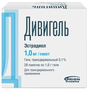 Дивигель 1г №28 пакетов гель наружный (Эстрадиол) противоклимактерическое эстрогенное ср-во