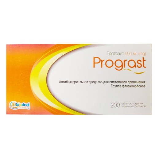 Програст 500мг №200 таб.п/о (Ципрофлоксацин)