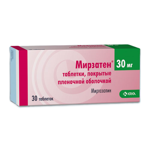 Мирзатен 30мг №30таб.(Миртазапин)