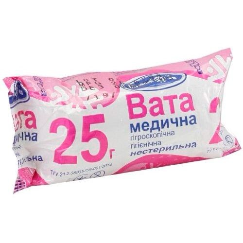 Вата 25г н/с ролик Белоснежка