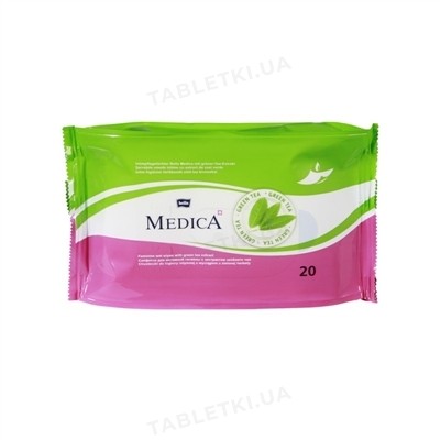 Салфетки влажные MEDICA для интимной гигиены Зеленый чай №20