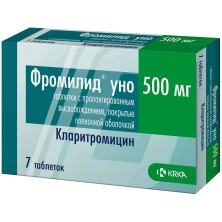 Фромилид Уно 500 мг №7 таб пролонгир. действ. (Кларитромицин)