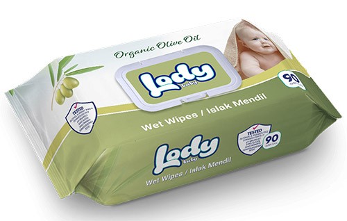 Салфетки влажные LODY WET WIPES №90 Olive Extract