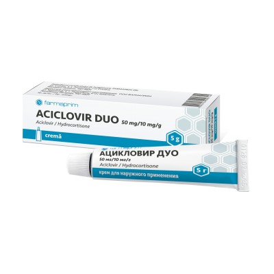 Ацикловир Дуо крем 50мг/10мг/г 5г (Ацикловир+Гидрокортизон)