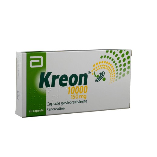 Креон 10 000 №20 капс. (Панкреатин 150мг)
