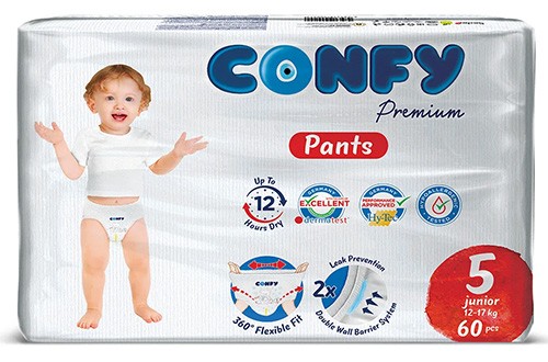 КОНФИ - Подгузники-трусики детские Premium Junior 5 №60 (12-17кг)