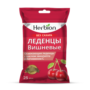 Herbion Леденцы Вишня без сахара №25 