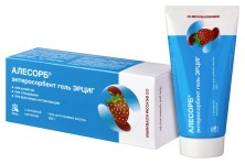 Алесорб 180г гель Энтеросорбент гель с Янтарной кислотой вкус Клубники (Энтеросорбент гель Эрциг)