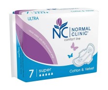Прокладки НОРМАЛ Клиник Ultra SUPER 5к №7 Cotton&Velvet