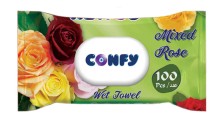КОНФИ - Салфетки влажные Mixed Rose №100 с крышечкой
