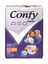 CONFY - Трусики впитывающие для взрослых Premium Adult №26 (размер-M) талия: 85-125 см 6 кап.