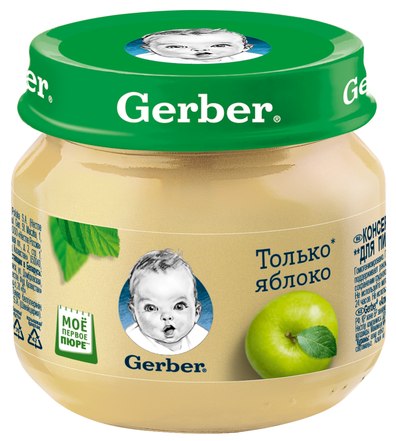 Gerber Пюре яблочное с 4 мес 80г