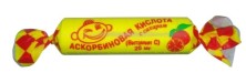 Аскорбиновая к-та 25мг №10 Апельсин